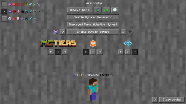 Tiers, Моды, Minecraft