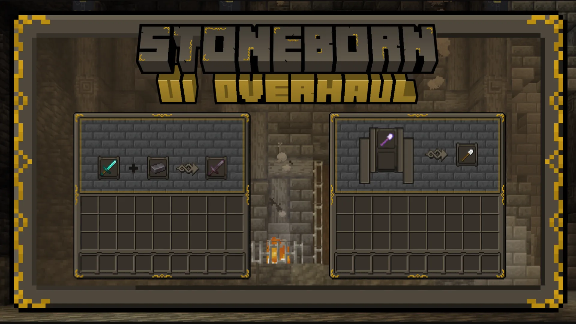 STONEBORN - Dwarven-Fantasy Inspired UI Overhaul, Текстуры, Minecraft