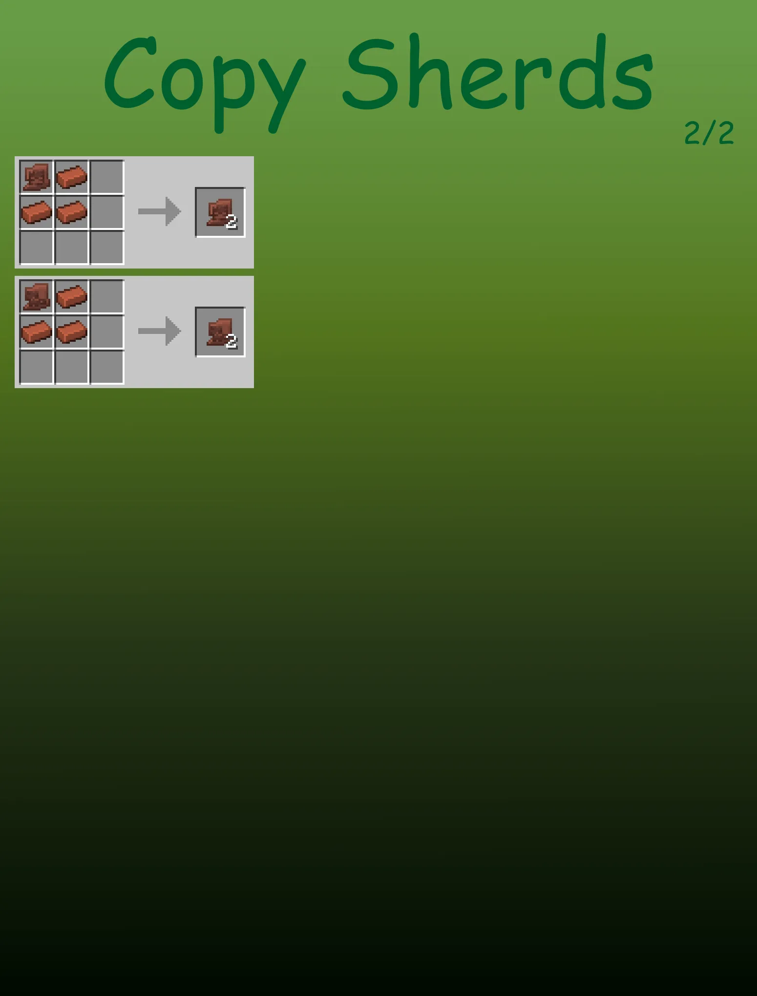 Recipes+, Дата-паки, Minecraft