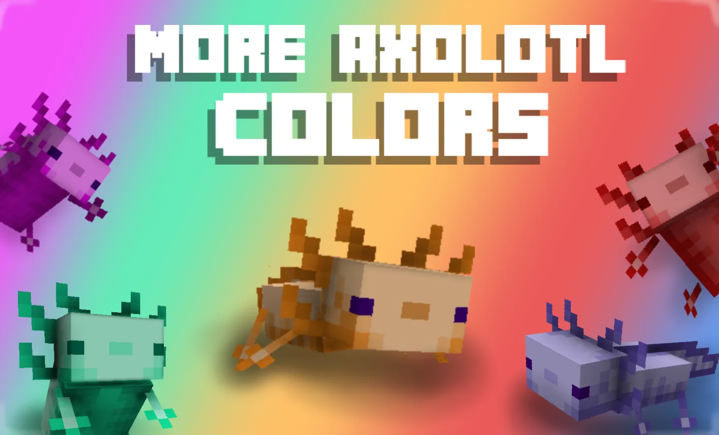 More Axolotl Colors — скриншот 1 (Текстуры, Minecraft)