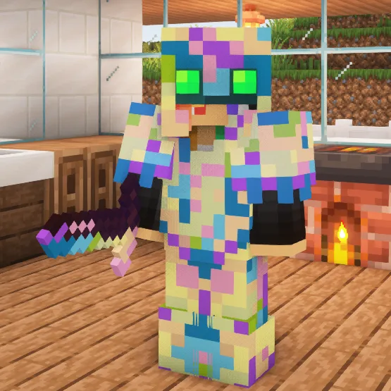 Pastel Rainbow Netherite — скриншот 1 (Текстуры, Minecraft)