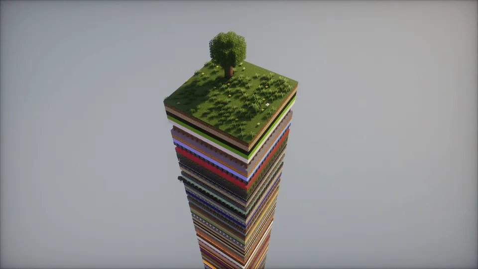 One Chunk Random Layers, Карты, Minecraft