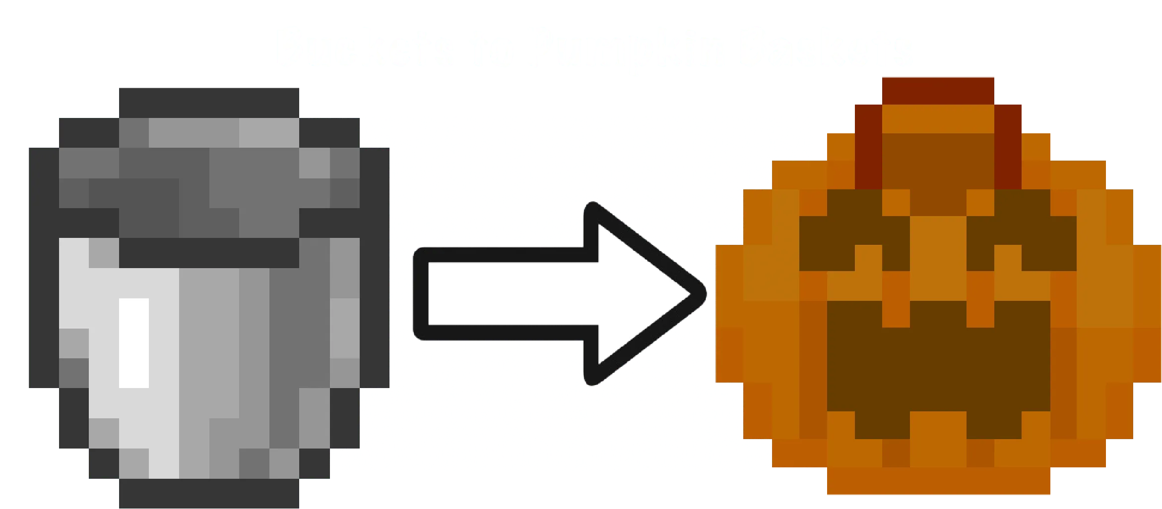 Buckets to Pumpkin Baskets — скриншот 1 (Текстуры, Minecraft)