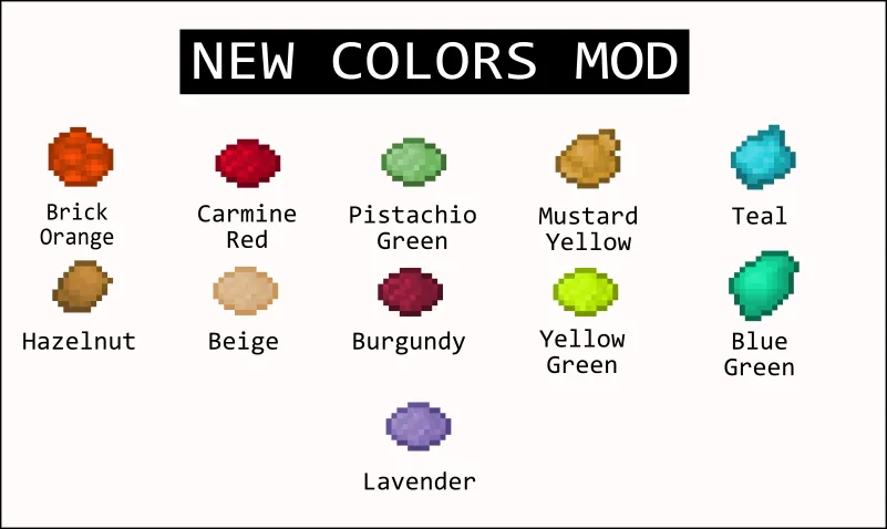 New Colors Mod — скриншот 6 (Моды, Minecraft)