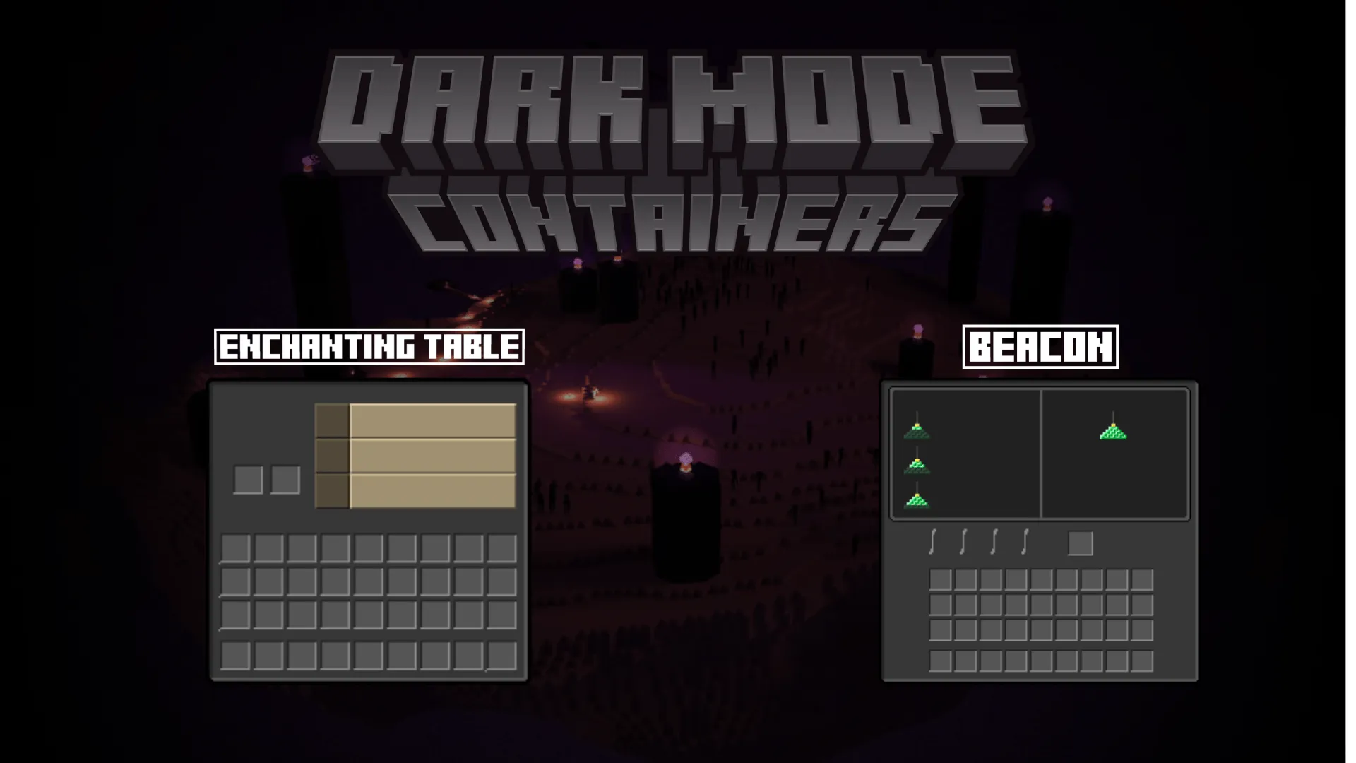 Dark Mode Containers v1, Текстуры, Minecraft
