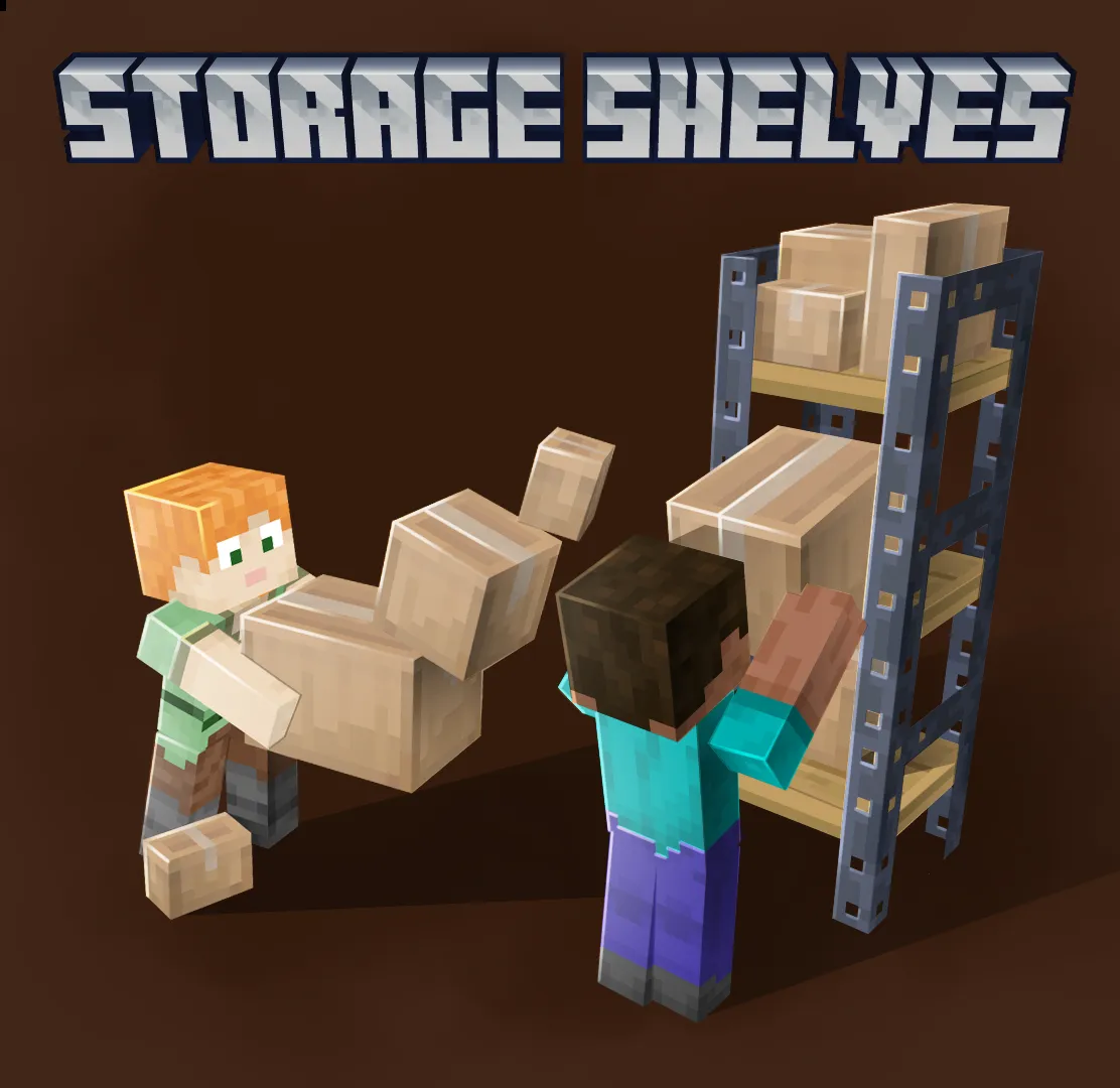 Wan's Storage Shelves — скриншот 1 (Моды, Minecraft)