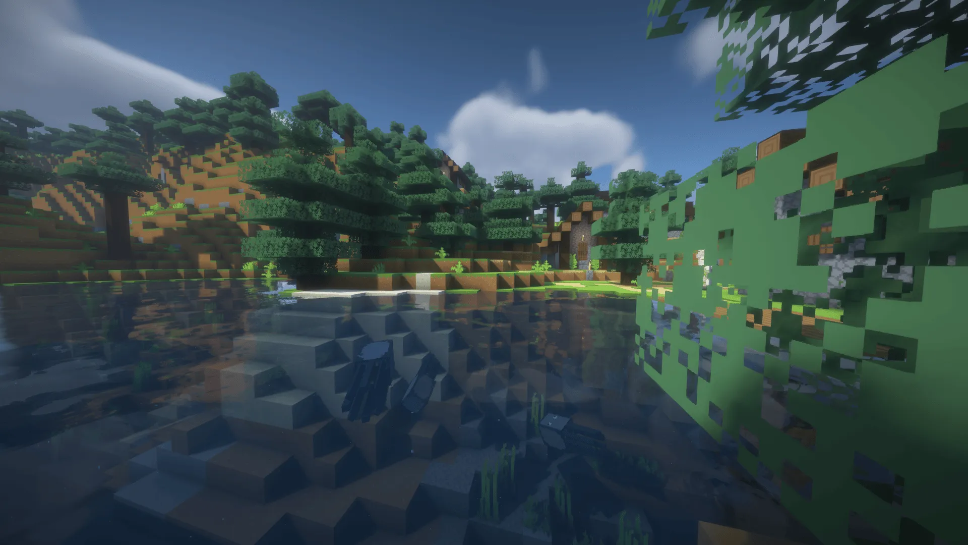 Bare Bones - Better Leaves — скриншот 2 (Текстуры, Minecraft)