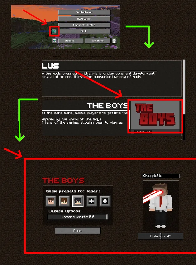 TheBoys, Моды, Minecraft