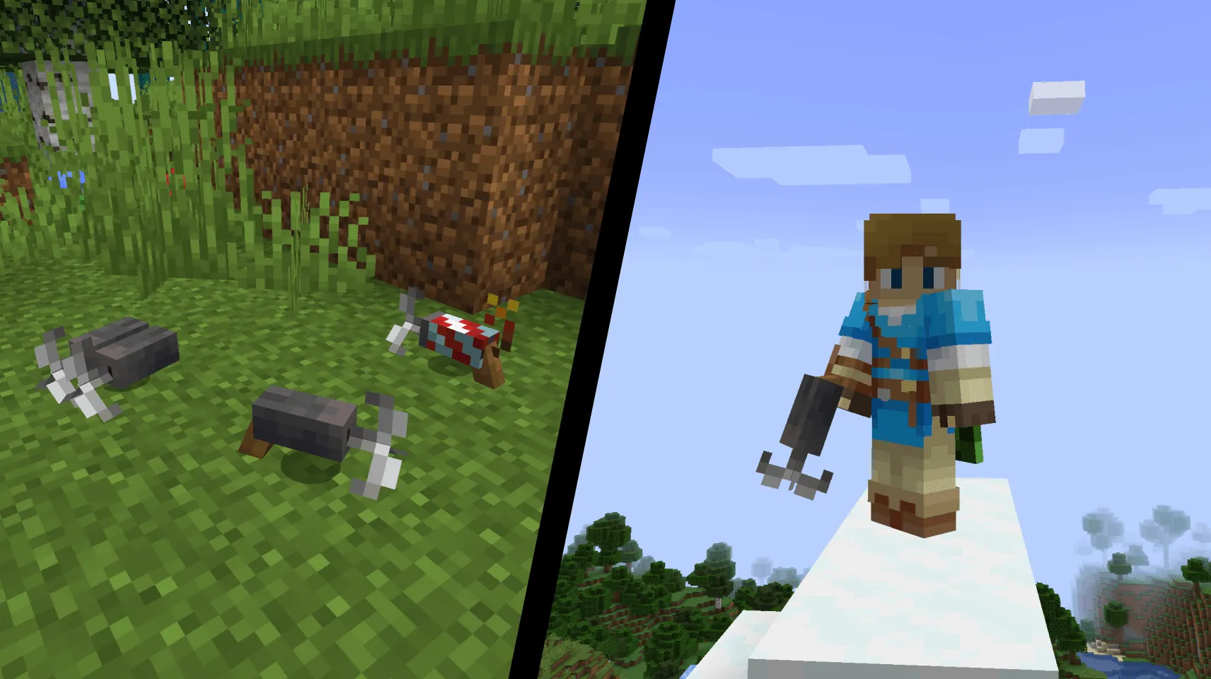 Grappling Hook Mod 3D Retexture — скриншот 1 (Текстуры, Minecraft)