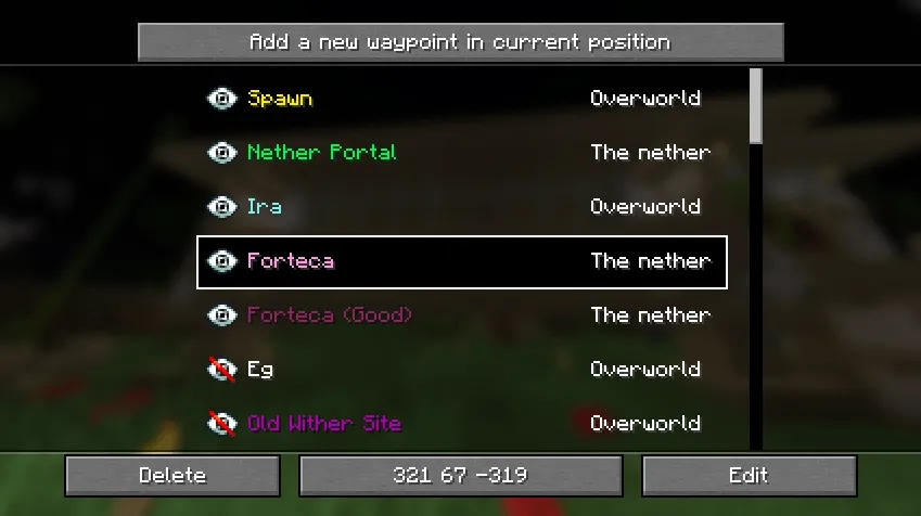 CList, Моды, Minecraft