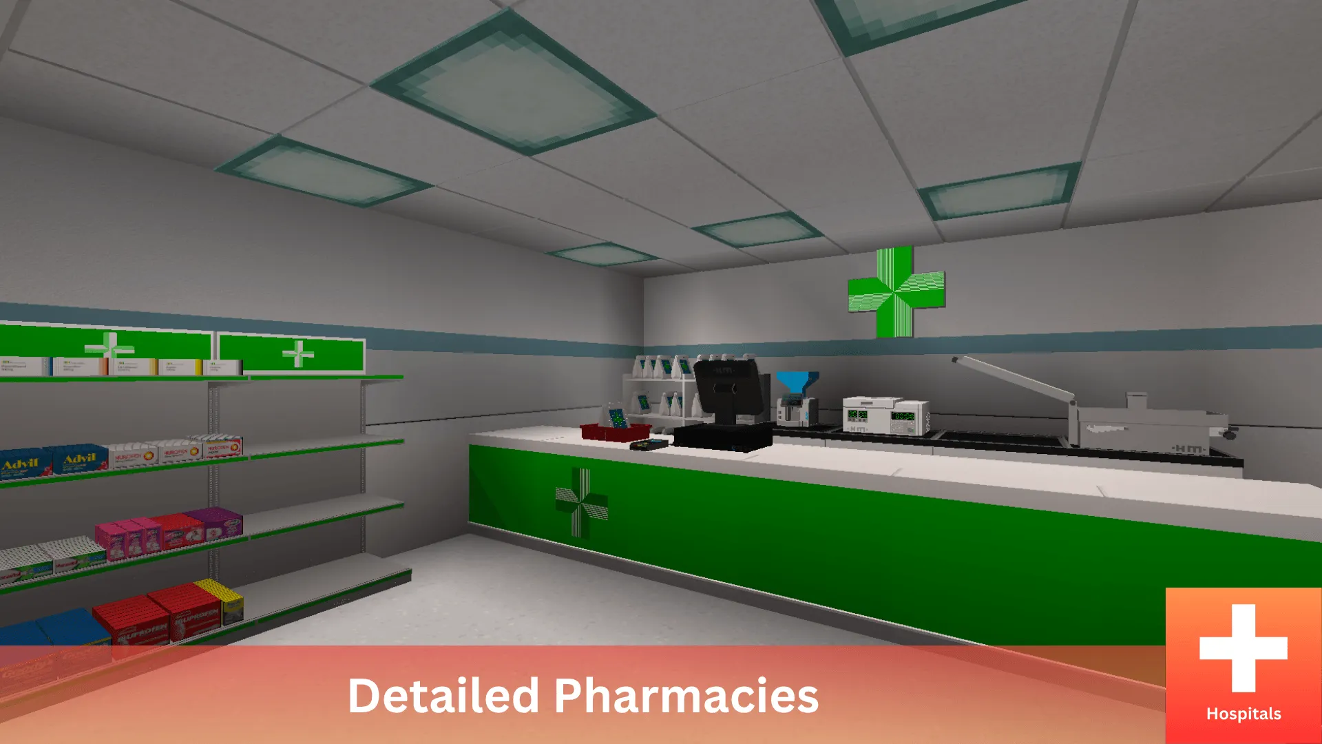 Hospitals - Medical Blocks & Items, Моды, Minecraft
