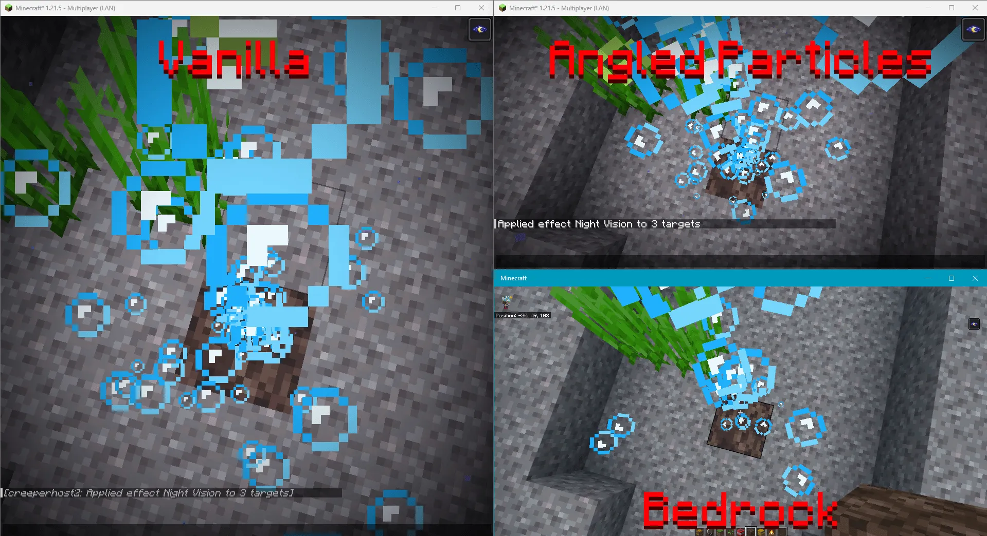 Angled Particles, Моды, Minecraft