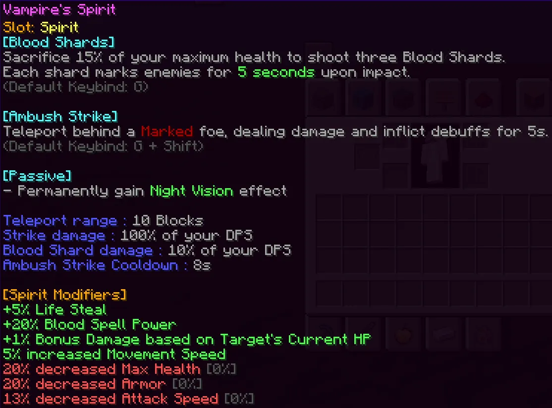 Spiritborne RPG, Моды, Minecraft