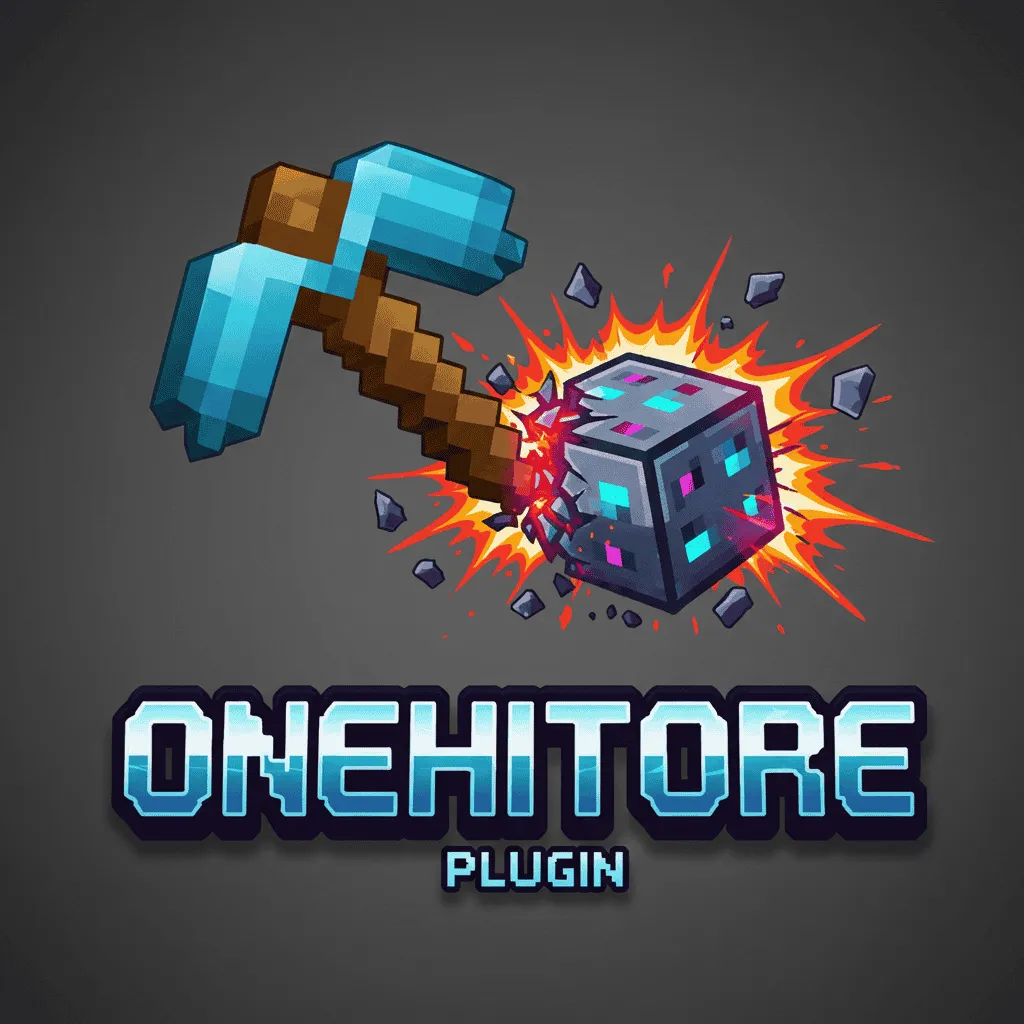 OneHitOre — скриншот 1 (Плагины, Minecraft)