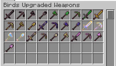 Bird's Upgraded Weapons (BUW), Моды, Minecraft