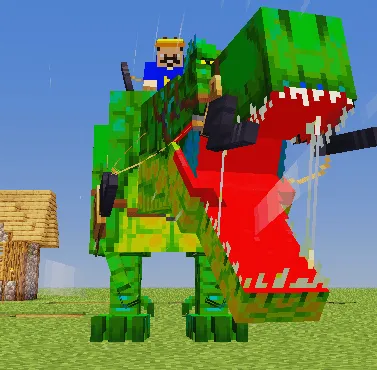 THE DAWN ERA GREEN T-REX — скриншот 5 (Текстуры, Minecraft)