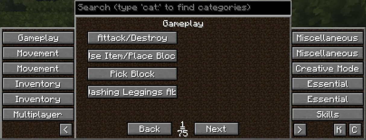 Too Many Keybinds, Моды, Minecraft