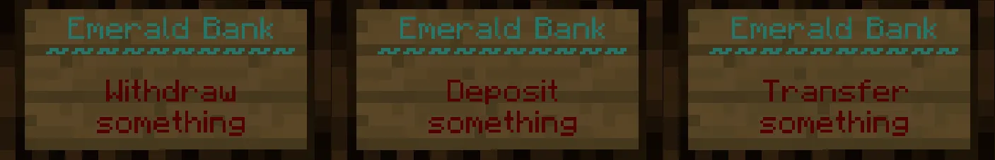 Emerald Bank — скриншот 4 (Плагины, Minecraft)
