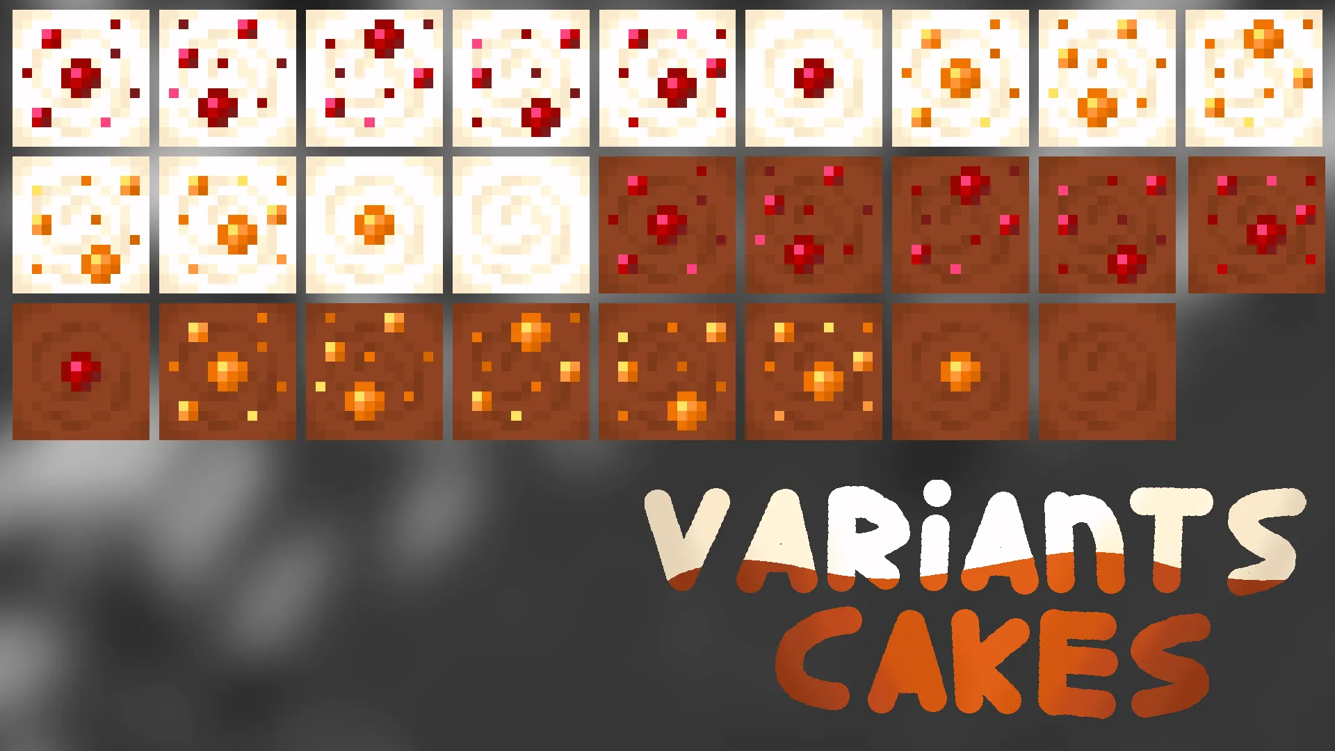 Variants cakes, Текстуры, Minecraft