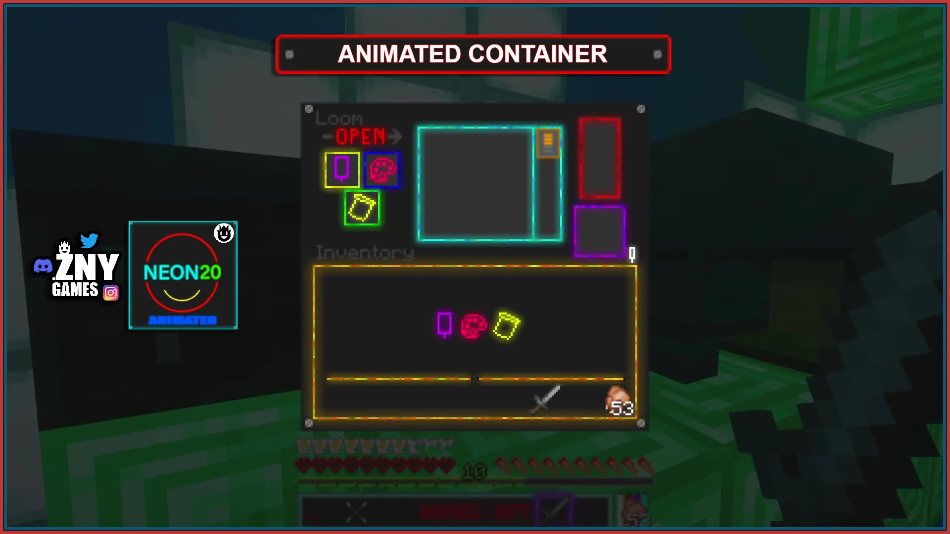 NEON20 ANIMATED [OPTIFINE] — скриншот 2 (Текстуры, Minecraft)
