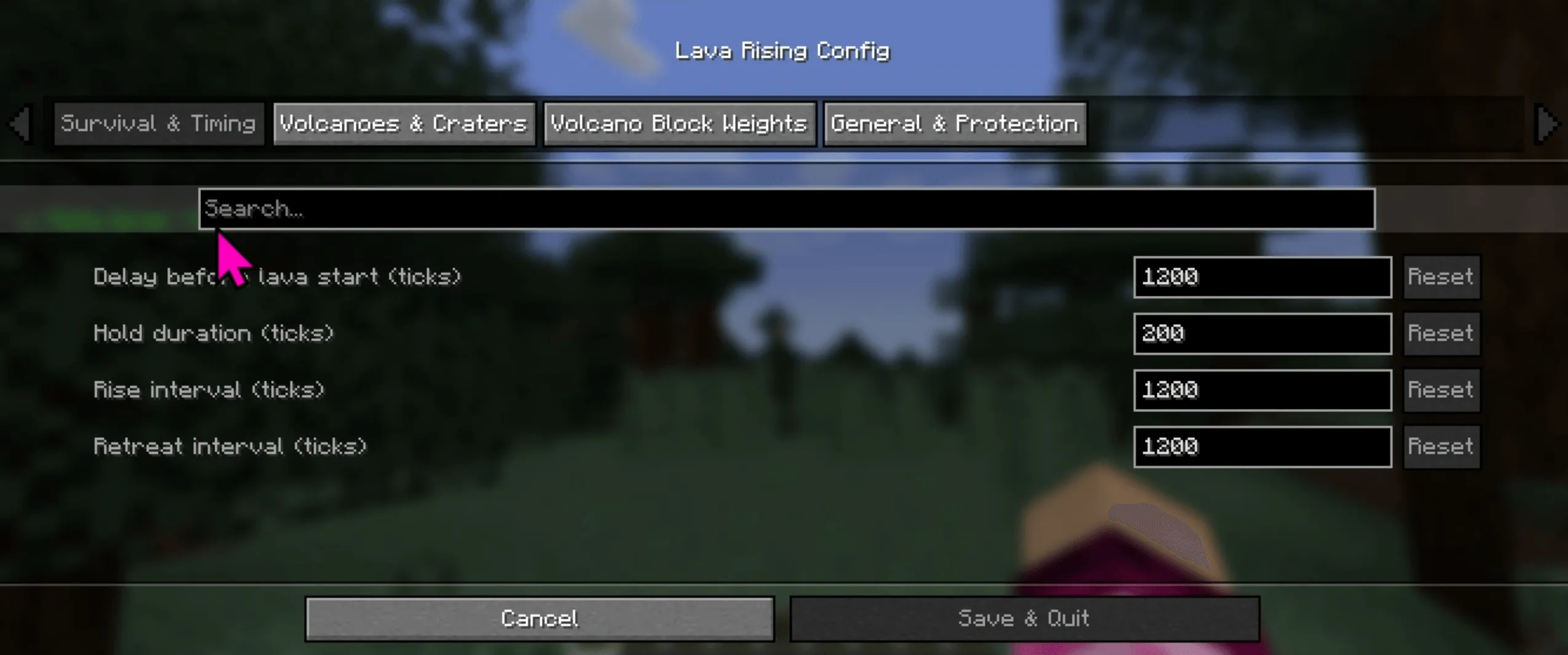 LavaRising, Моды, Minecraft