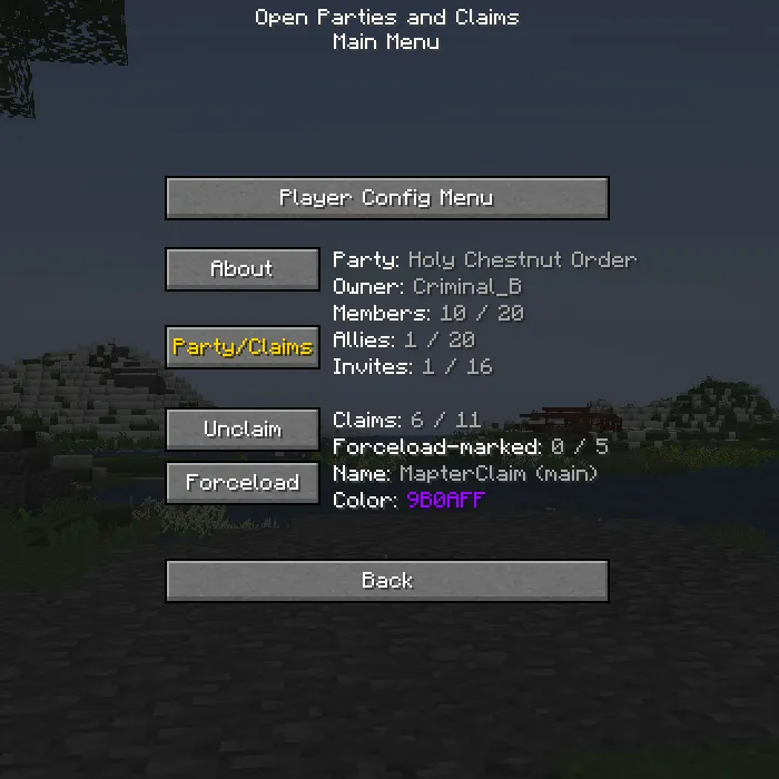 OPAC Better GUI, Моды, Minecraft
