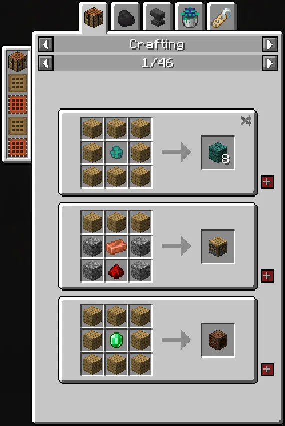 Immersive Interfaces - Roughly Enough Items (REI) — скриншот 1 (Текстуры, Minecraft)