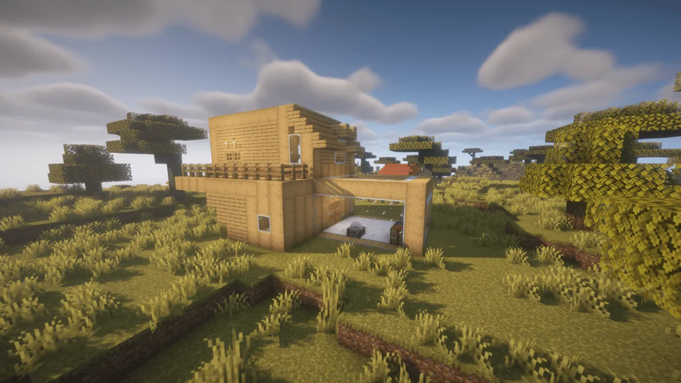 Wooden Modern House — скриншот 1 (Карты, Minecraft)