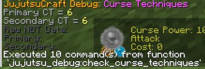 JujutsuCraft Debug Utilities — скриншот 4 (Дата-паки, Minecraft)