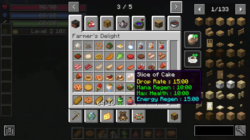 Mine and Meals, Моды, Minecraft
