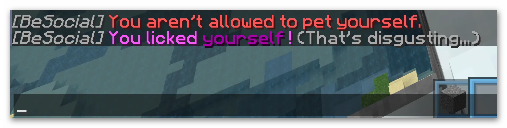 BeSocial (Hug me, kiss me, slap me!) — скриншот 1 (Плагины, Minecraft)