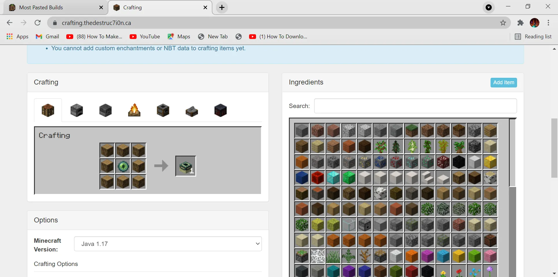 Combine And Upgrade Structures And Craftable Custom Tree, Моды, Minecraft