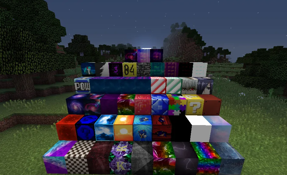 Kamis Lucky Block v1.0.4, Кастомизации, Minecraft