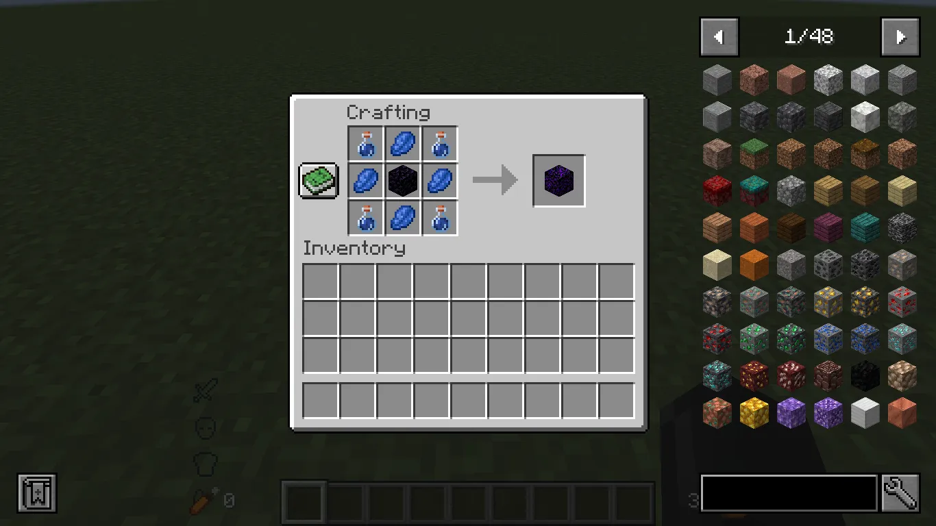 Craftable Crying Obsidian — скриншот 1 (Моды, Minecraft)