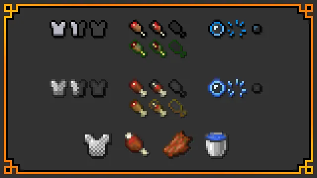 Recolored Survival Bars (RSB) [Chainmail], Текстуры, Minecraft