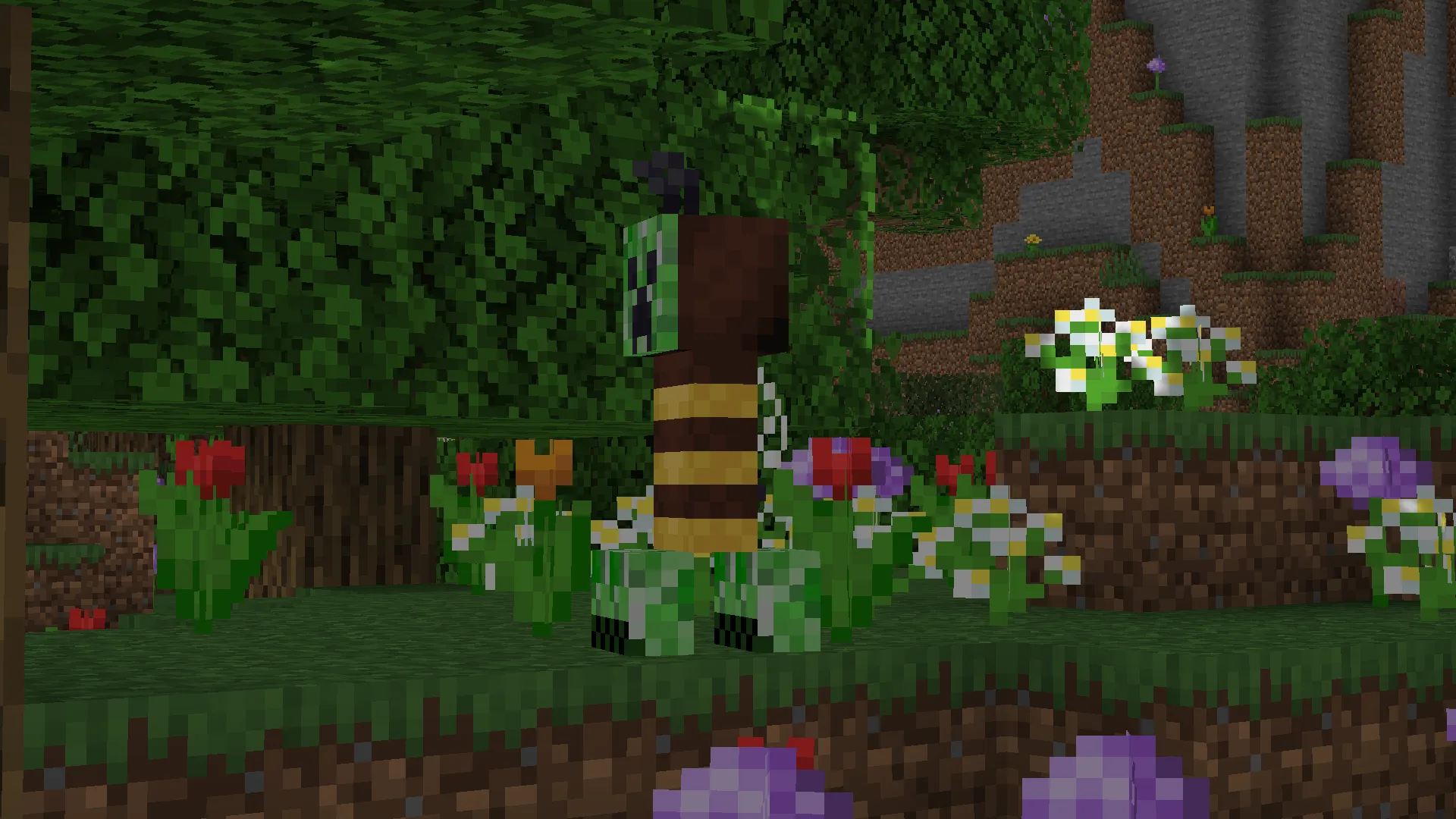 Bee Creeper Pollinated — скриншот 2 (Текстуры, Minecraft)