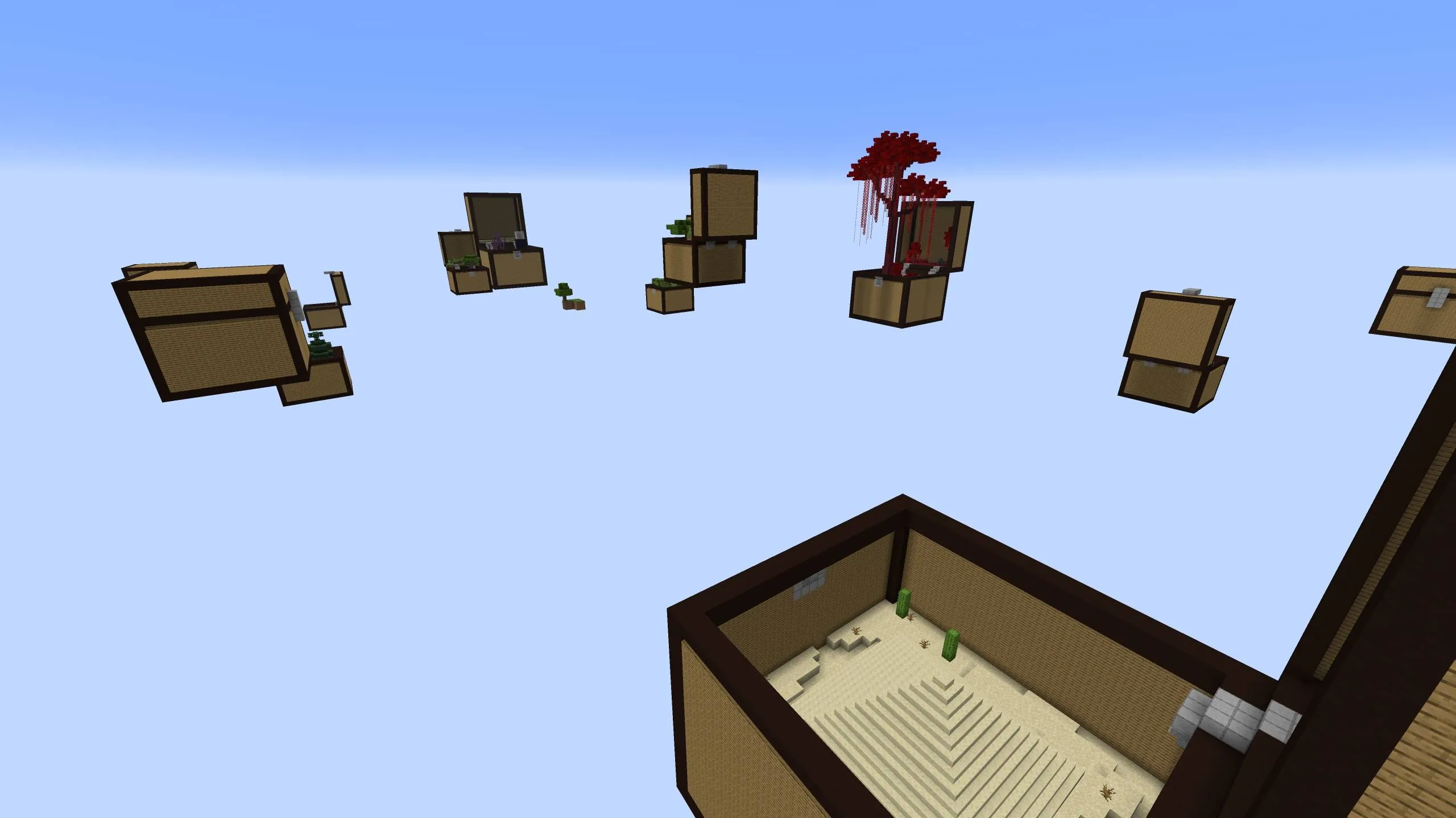 Skyblock Chest Challenge, Карты, Minecraft