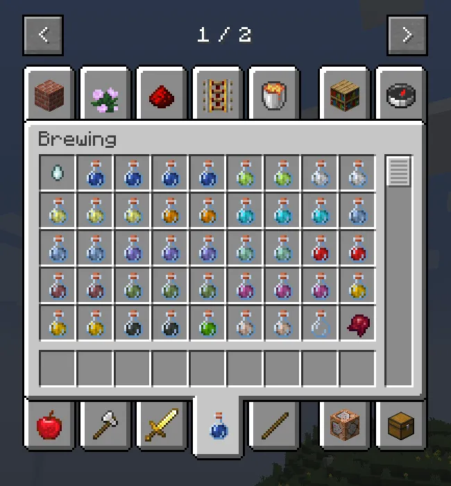 Old Creative Menu Restored, Текстуры, Minecraft