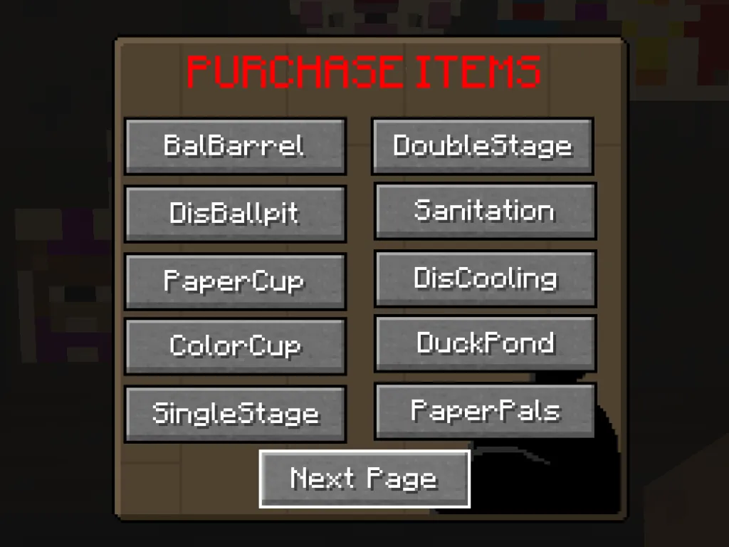 The Pizzeria Collection (FNAF), Моды, Minecraft