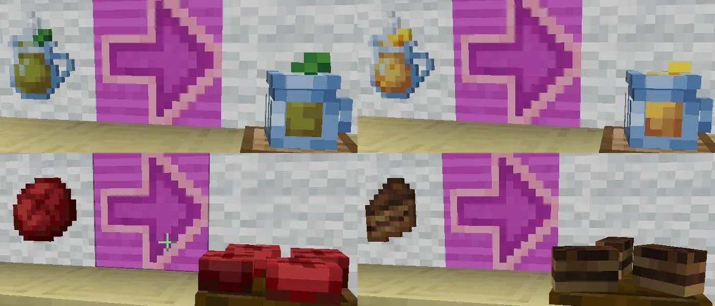 (Brewin' and Chewin') 3D delight foods & drinks — скриншот 1 (Текстуры, Minecraft)