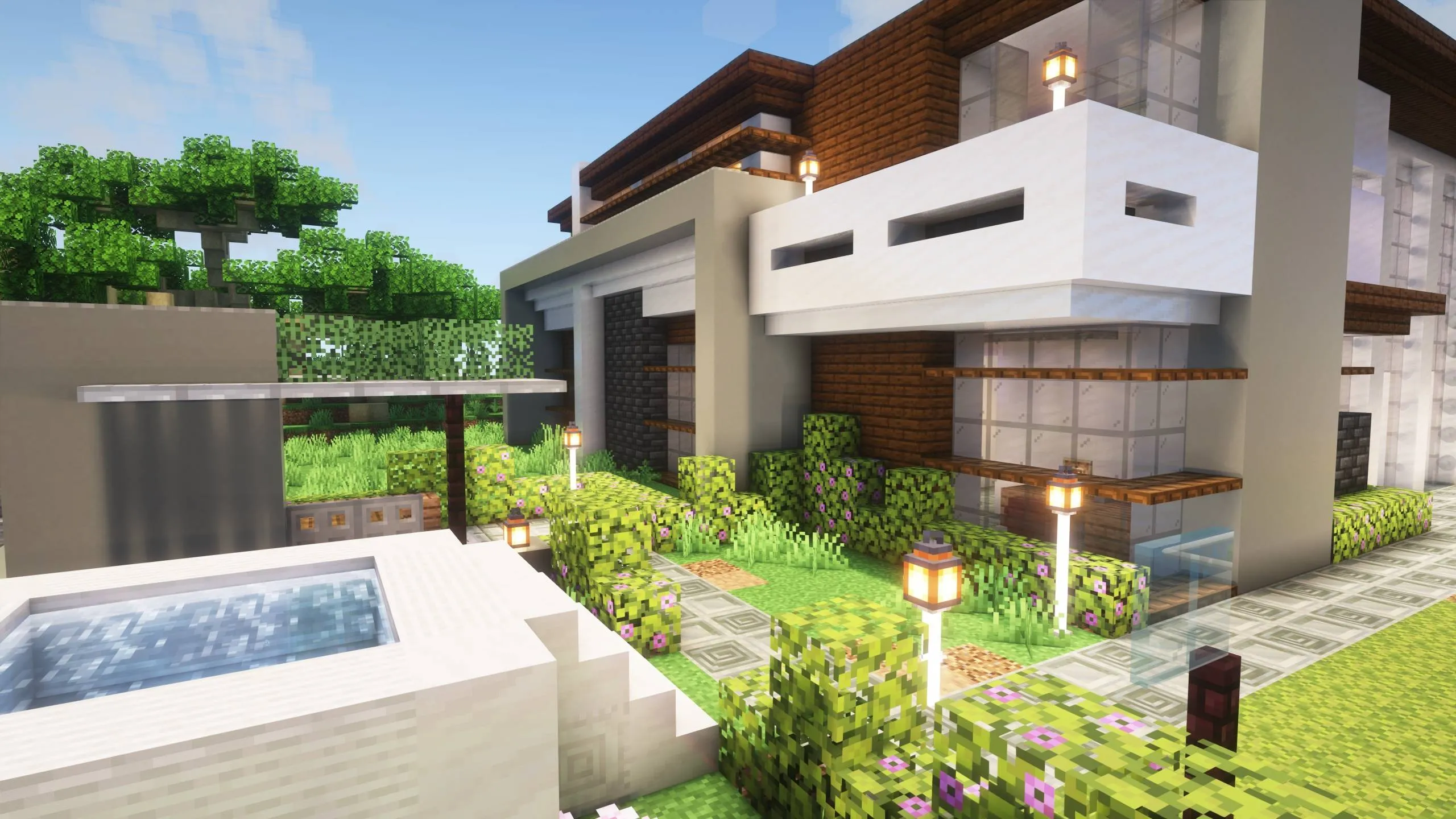 Modern Mansion - Survival Spawn — скриншот 3 (Карты, Minecraft)