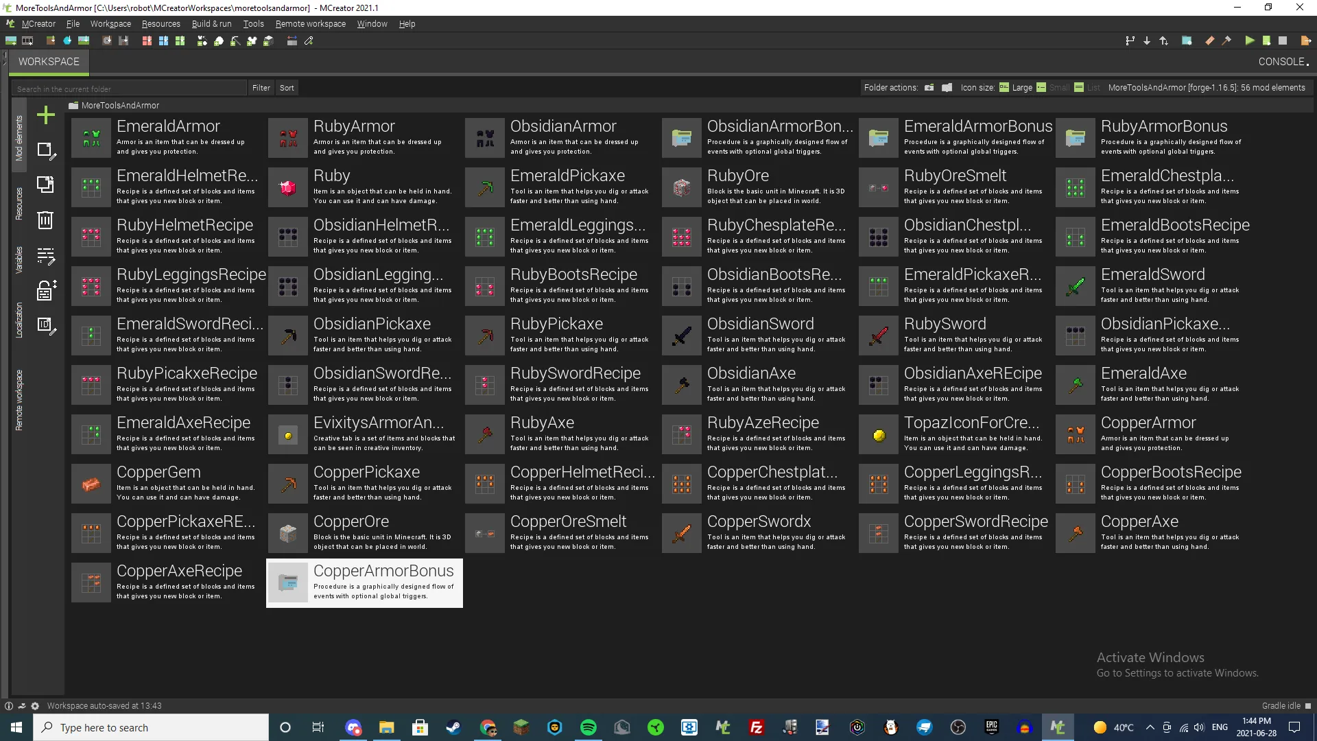 Evixity's More Armor And Tools, Моды, Minecraft