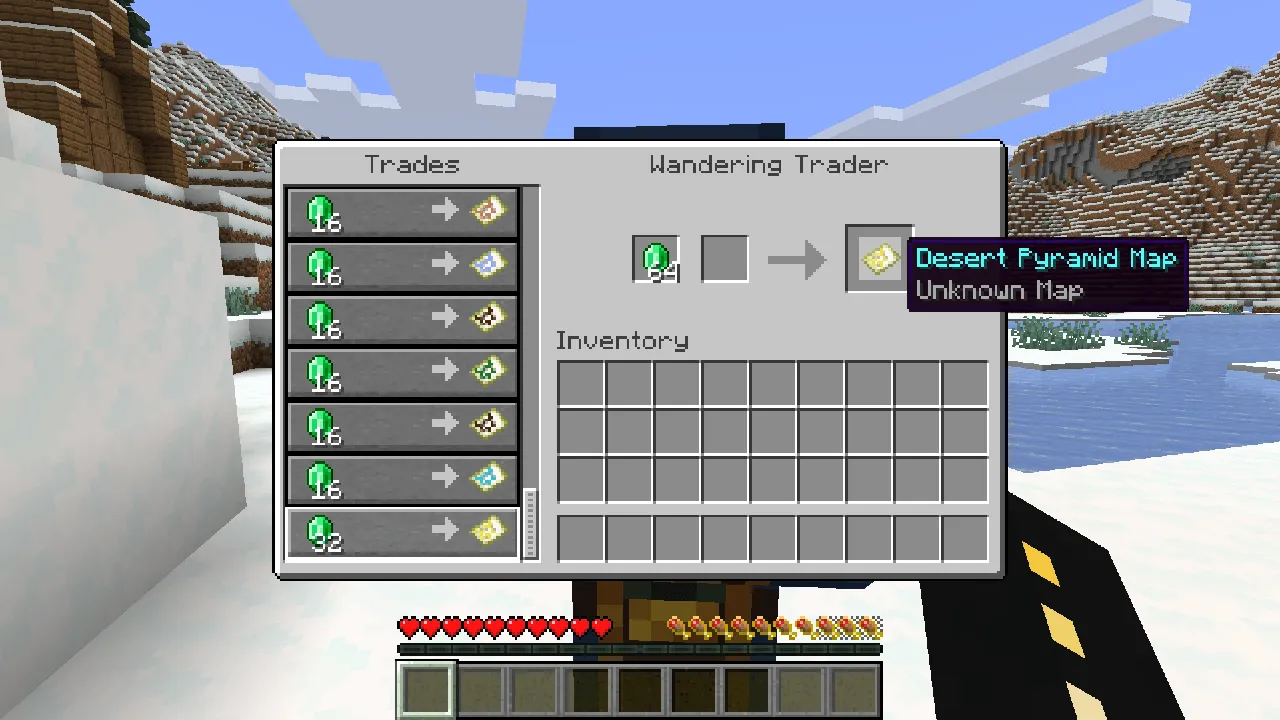 Wandering Trader Maps (Fabric/Forge/NeoForge/Quilt) — скриншот 1 (Моды, Minecraft)