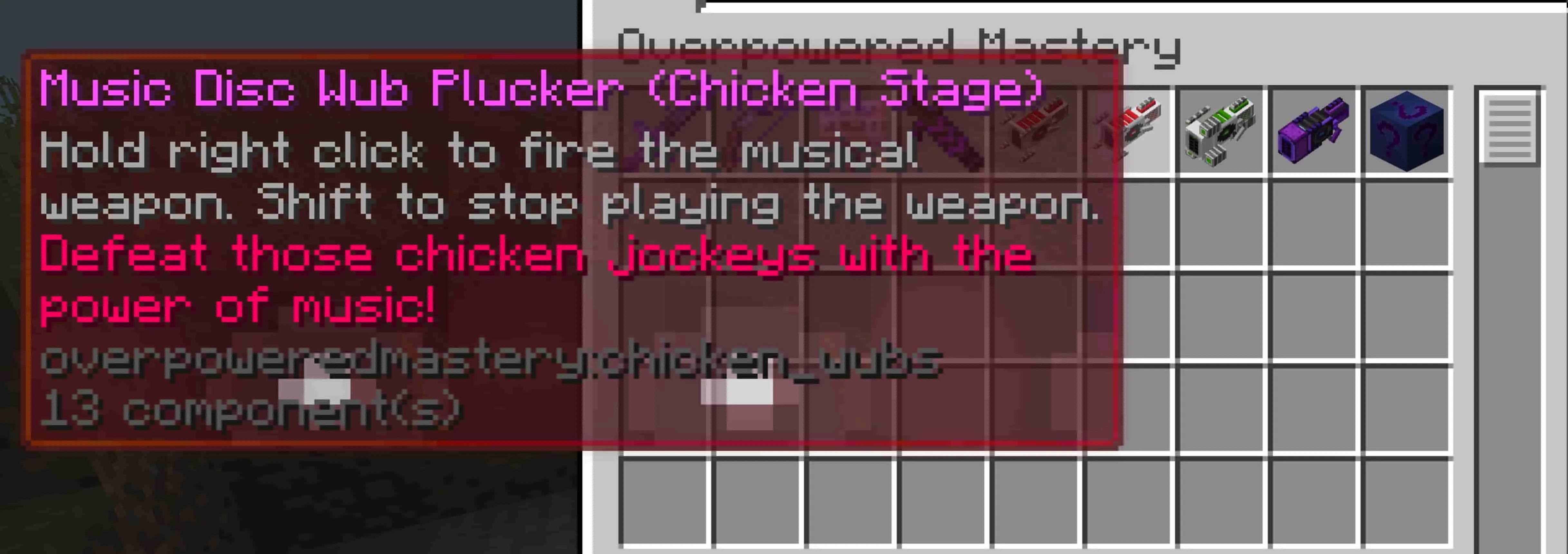 Overpowered Mastery, Моды, Minecraft