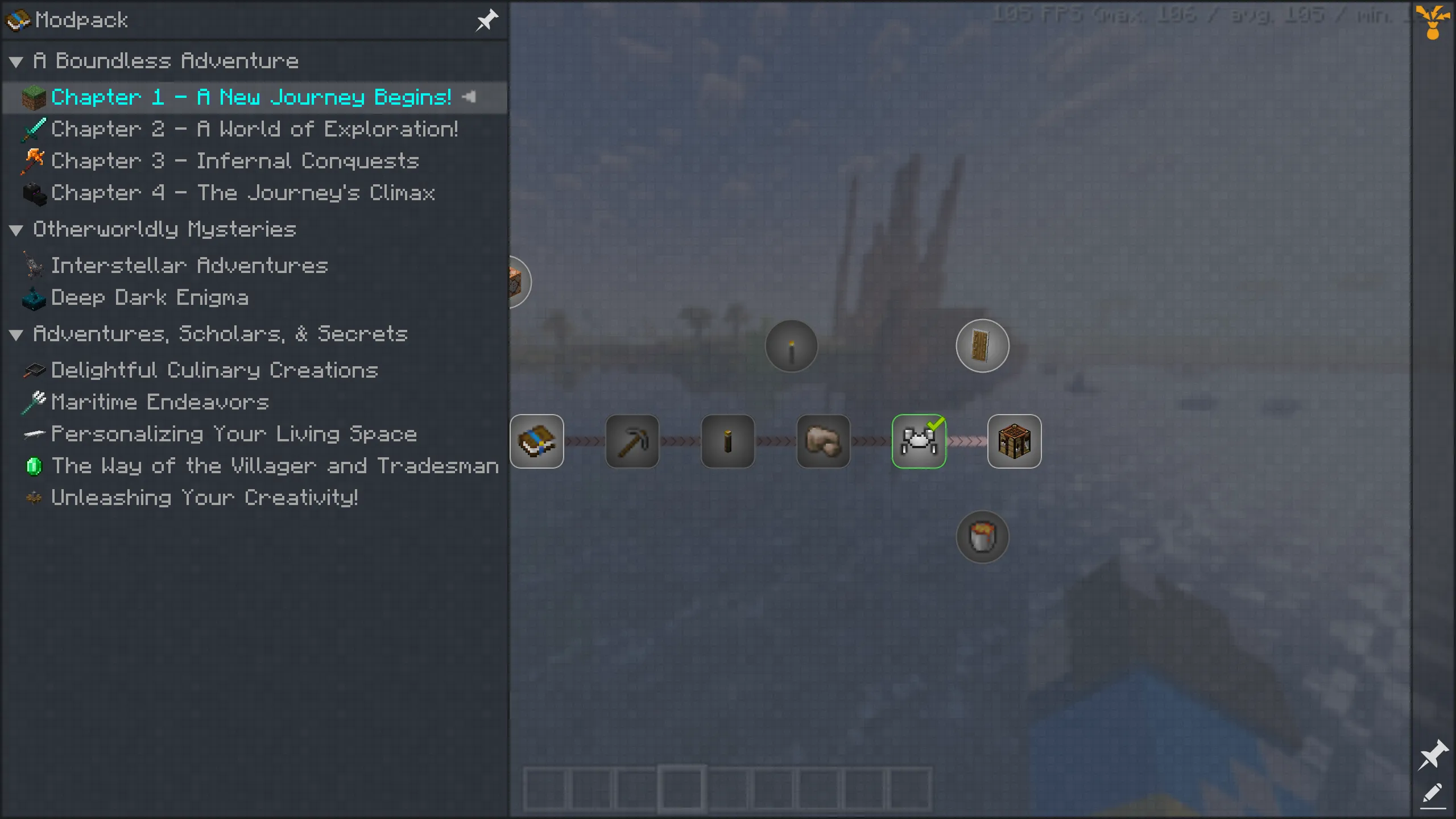 Boundless Journeys: Scholars and Secrets, Модпаки, Minecraft