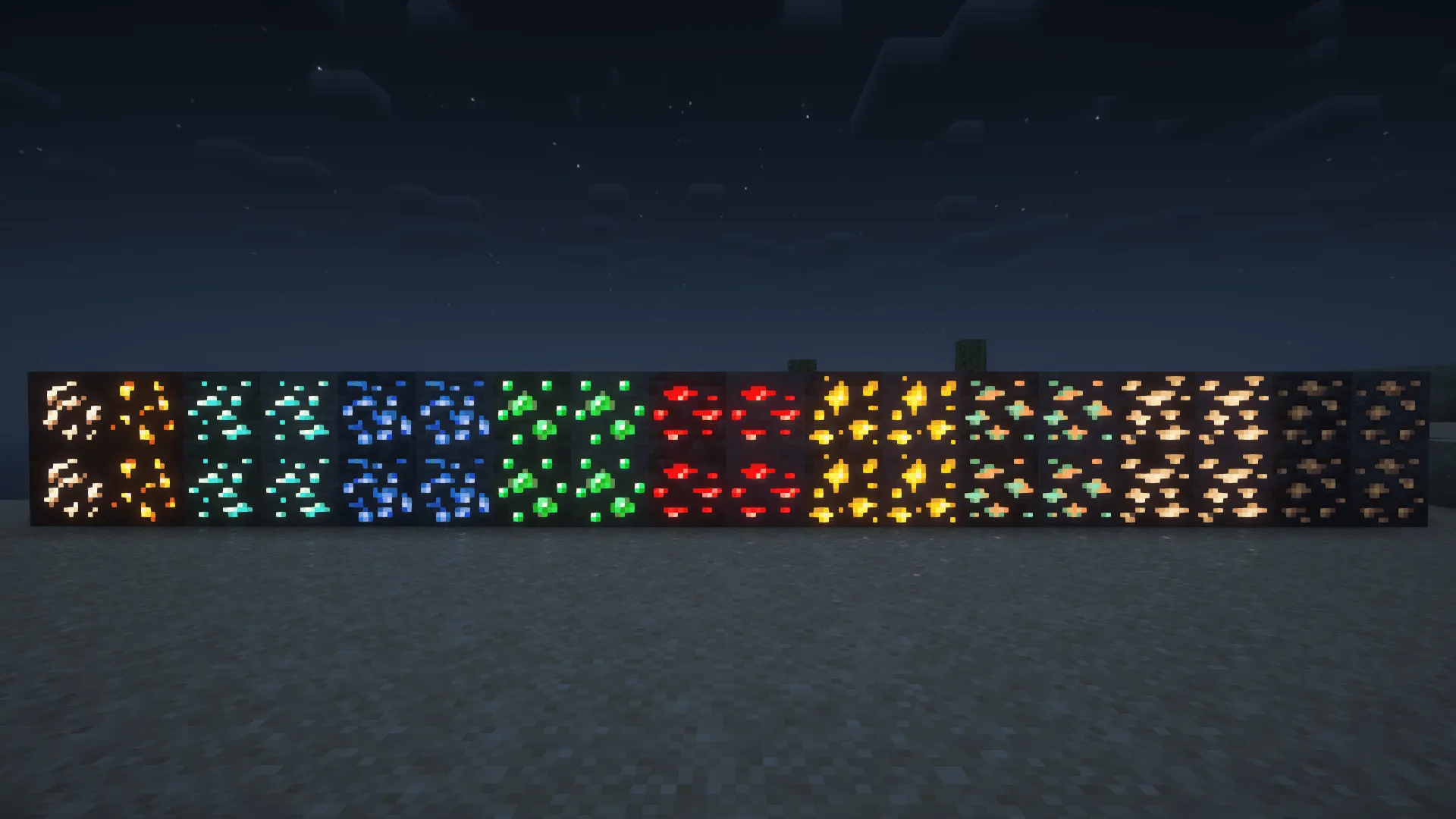 Ores Glow, Текстуры, Minecraft