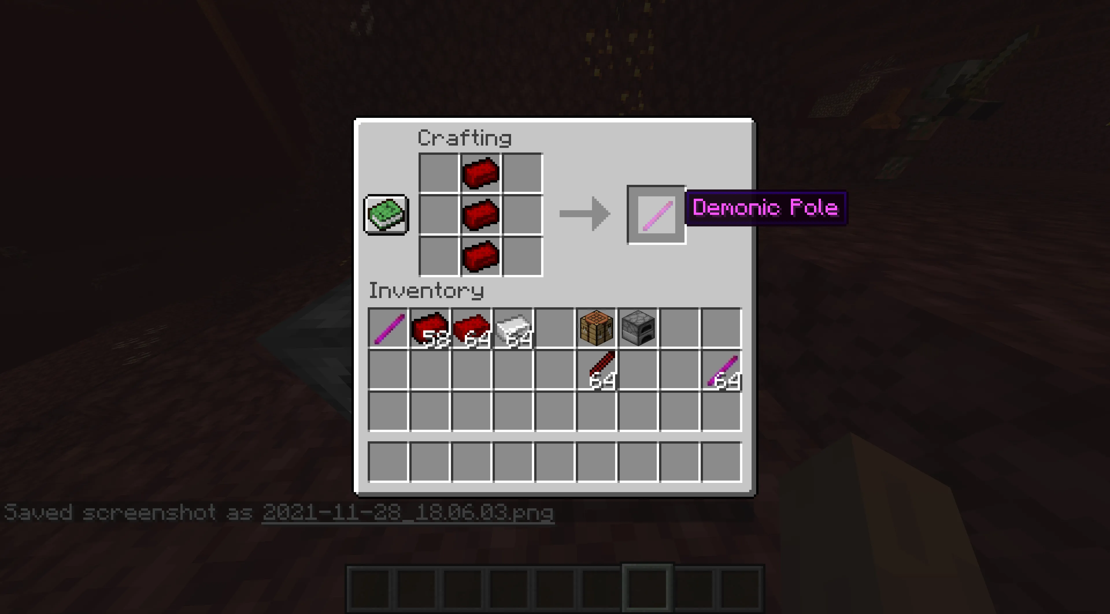 Demonic Sword, Моды, Minecraft