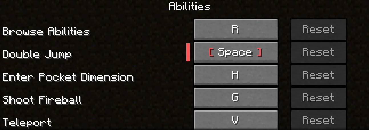 Abilities, Моды, Minecraft