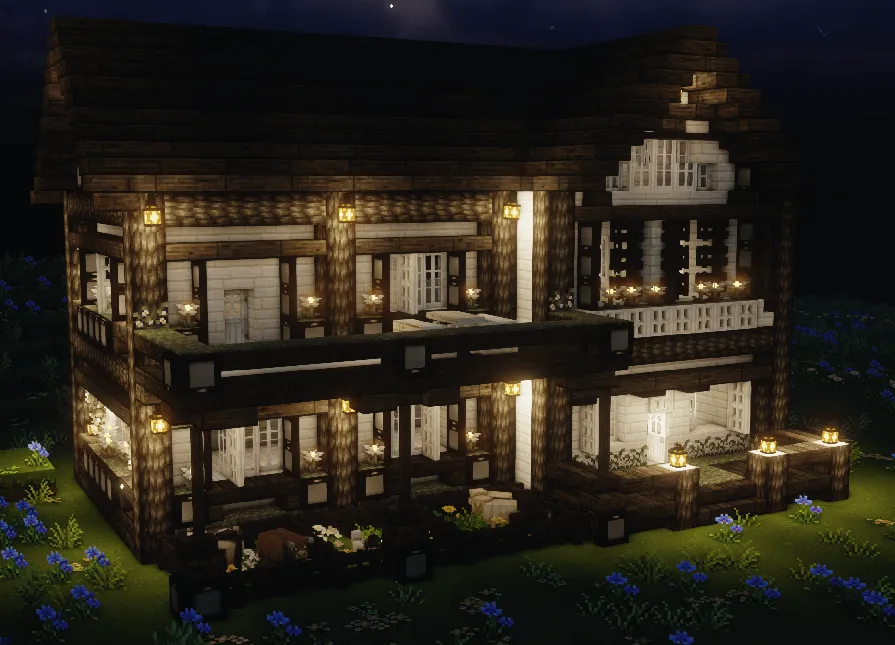 Modern Mizuno's Pale Oak House, Карты, Minecraft