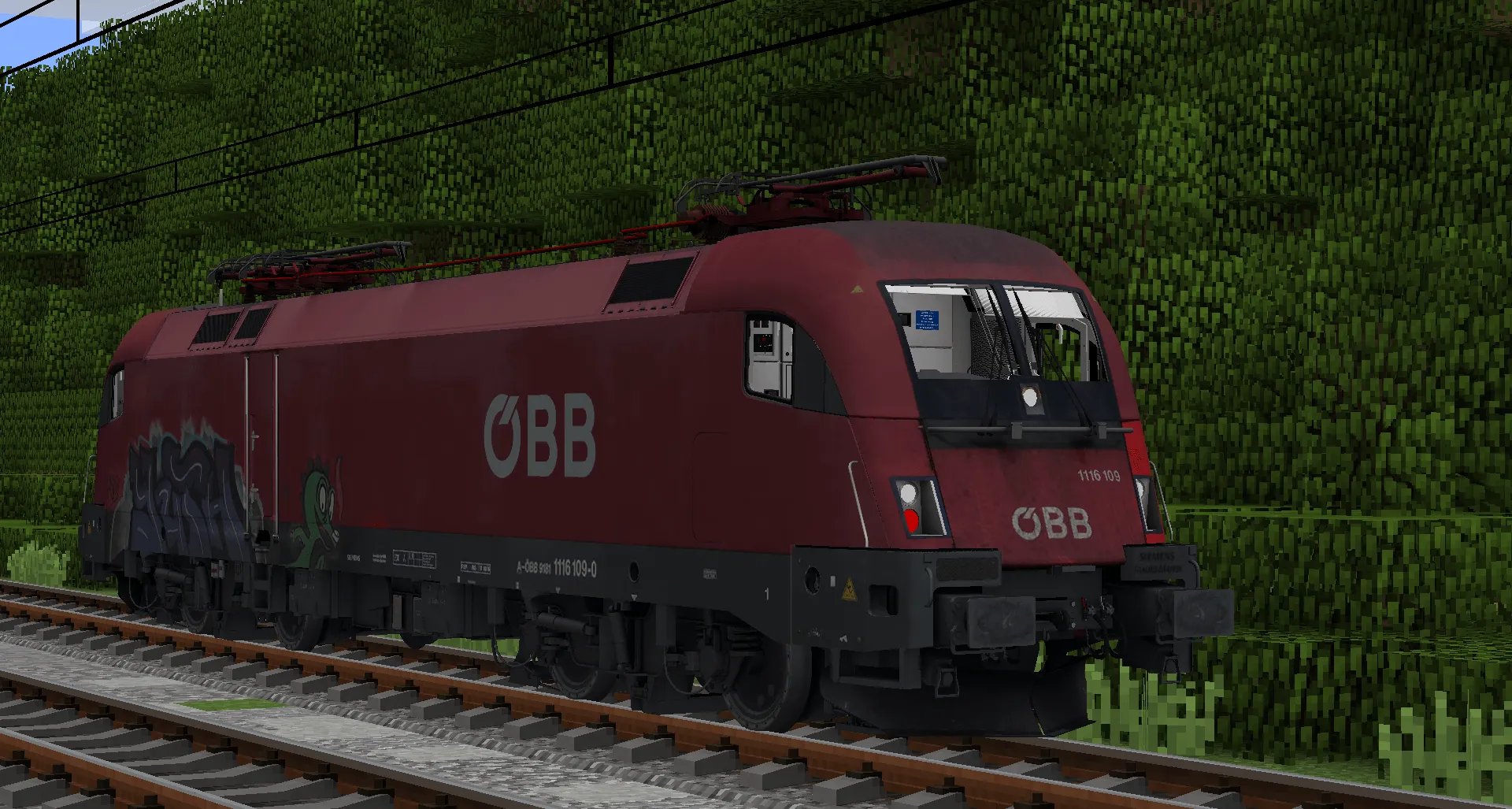 [IR/Immersiverailroading] ES64U2 Akiem MÁV RAIL TOURS Taurus — скриншот 2 (Текстуры, Minecraft)